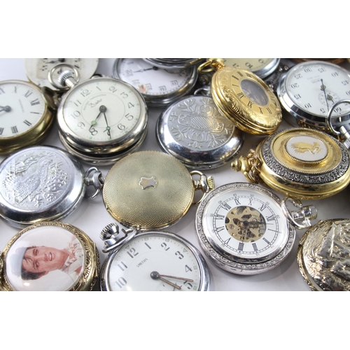 417 - Job Lot Assorted Vintage/Modern Pocket Watches Mechanical/ Quartz UNTESTED