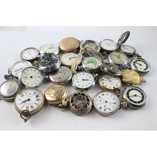 418 - Job Lot Assorted Vintage/Modern Pocket Watches Mechanical/ Quartz UNTESTED