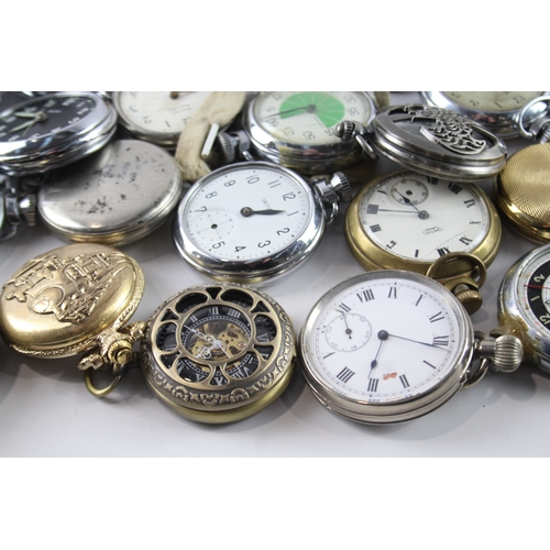 418 - Job Lot Assorted Vintage/Modern Pocket Watches Mechanical/ Quartz UNTESTED