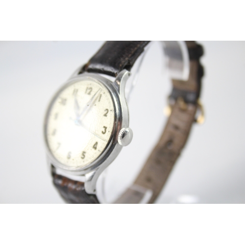 423 - Mens Vintage Jaeger Le-Coultre Military Style Watch Hand-Wind Spares/Repairs