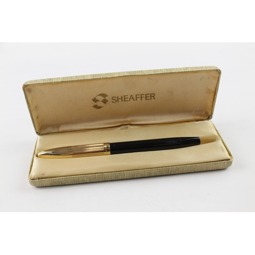 454 - Vintage Sheaffer Imperial Black Fountain Pen w/ 14ct Gold Nib WRITING