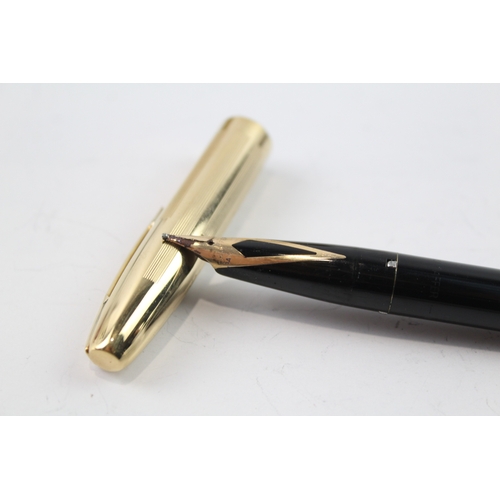 454 - Vintage Sheaffer Imperial Black Fountain Pen w/ 14ct Gold Nib WRITING