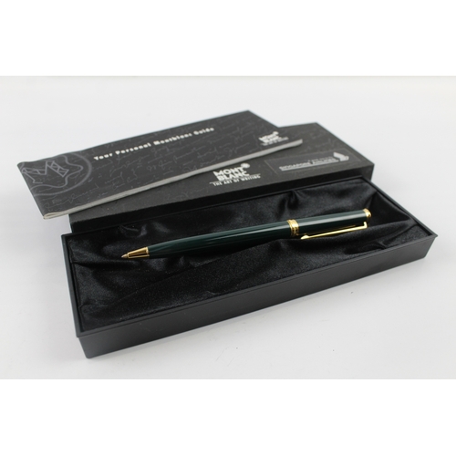 460 - Montblanc Noblesse Oblique Green Lacquer Ballpoint Pen / Biro WRITING Boxed