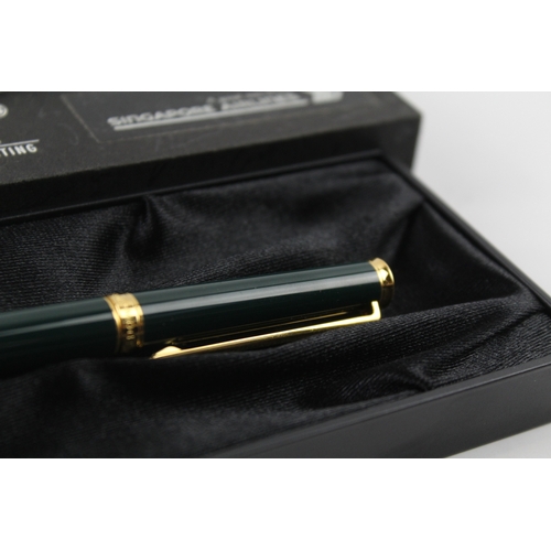 460 - Montblanc Noblesse Oblique Green Lacquer Ballpoint Pen / Biro WRITING Boxed