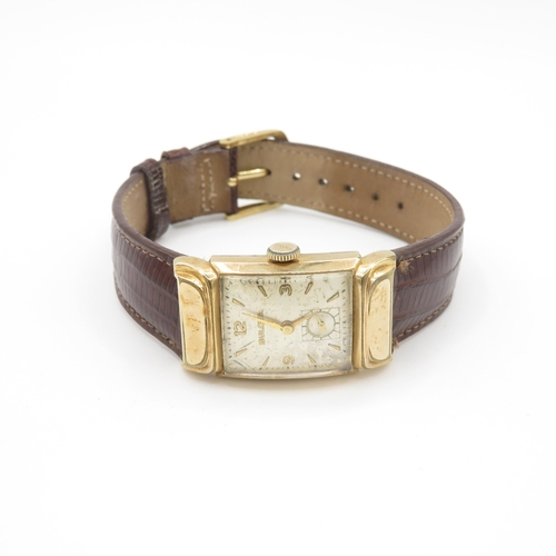 425 - Bulvoa 9ct gold watch with inscription