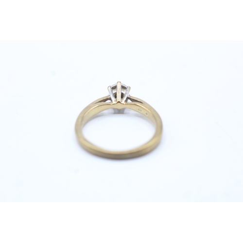 152 - 9ct gold diamond solitaire ring (2.9g) Size N