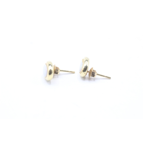 170 - 14ct gold opal stud earrings (1.2g)