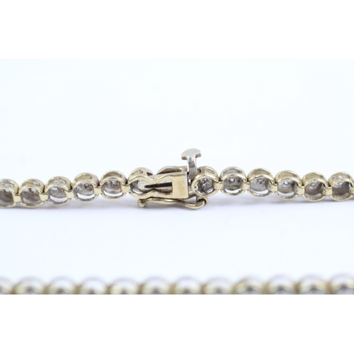 193 - 9ct gold diamond tennis bracelet (5.8g)