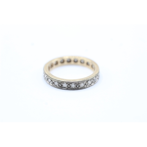 225 - 9ct gold diamond eternity ring (2.7g) Size L