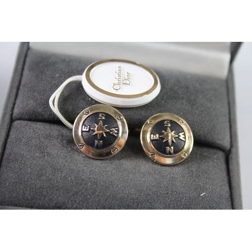 279 - Collection of Christian Dior Gold Tone Jewellery inc. Cufflinks, Boxes x 2 36g