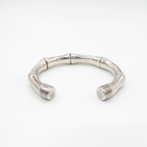 301 - Gucci silver bamboo bangle (22.7g)