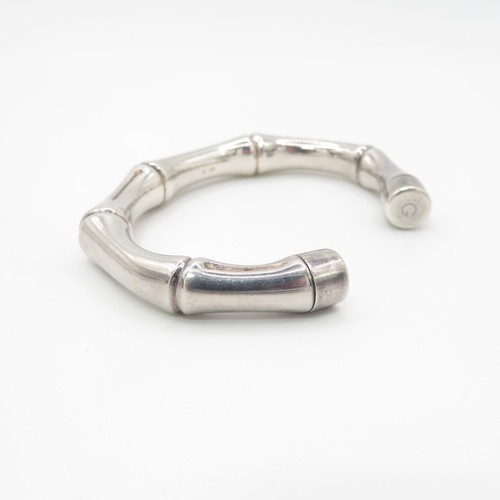 301 - Gucci silver bamboo bangle (22.7g)