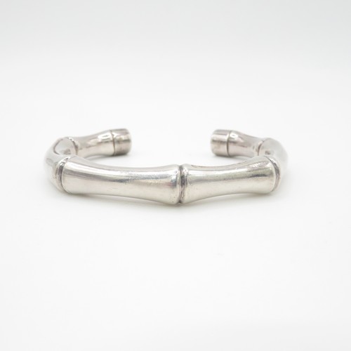 301 - Gucci silver bamboo bangle (22.7g)