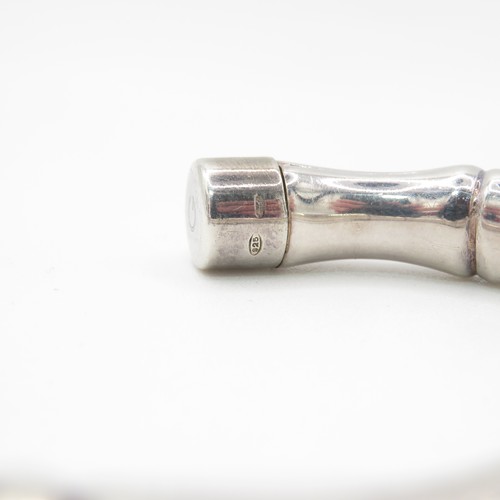 301 - Gucci silver bamboo bangle (22.7g)