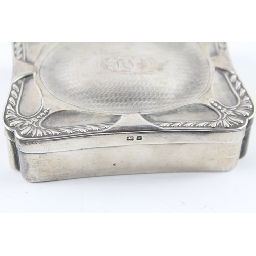 347 - Antique Edwardian 1910 Birmingham Sterling Silver Jewellery Box (138g)