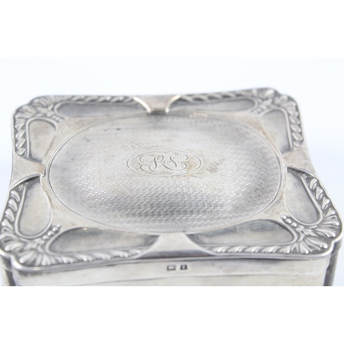 347 - Antique Edwardian 1910 Birmingham Sterling Silver Jewellery Box (138g)