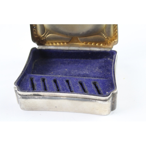 347 - Antique Edwardian 1910 Birmingham Sterling Silver Jewellery Box (138g)