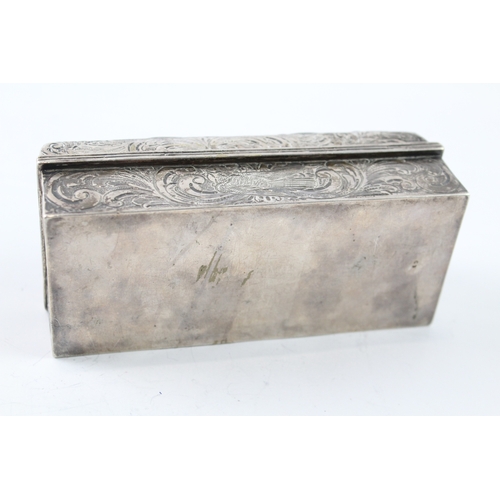 348 - Antique Victorian 1894 London Sterling Silver Jewellery Box (232g)