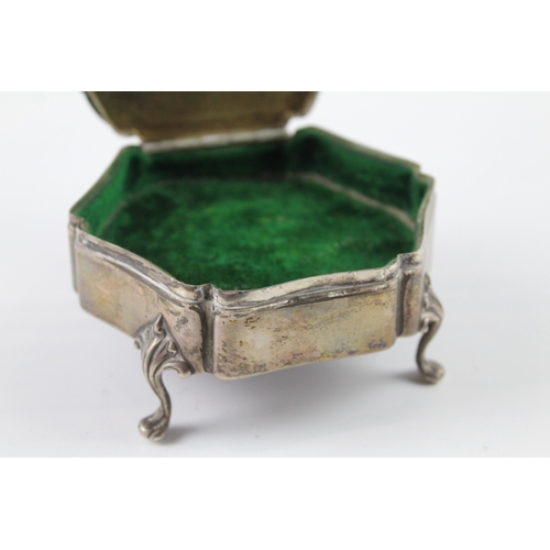 351 - Antique Hallmarked 1911 Birmingham Sterling Silver Jewellery Box (193g)