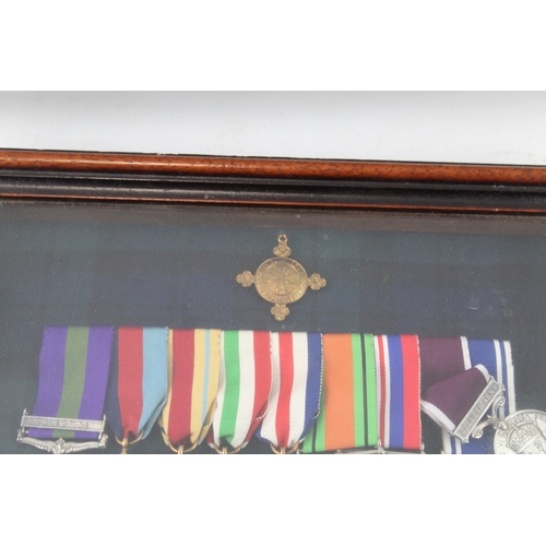 367 - Framed GV1 GSM WW2 Er II Medal Group GSM & LSGC 2752901 Pte C Sgt JC Stutter