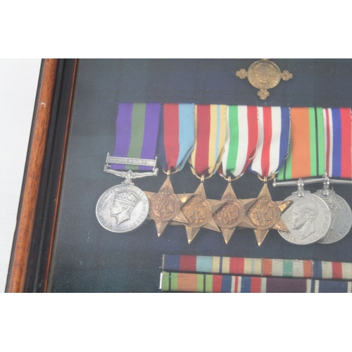 367 - Framed GV1 GSM WW2 Er II Medal Group GSM & LSGC 2752901 Pte C Sgt JC Stutter