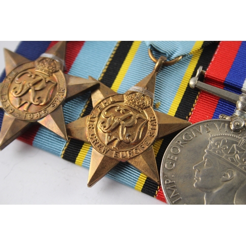 376 - WW2 Genuine Air Crew Europe Mounted Medal Group