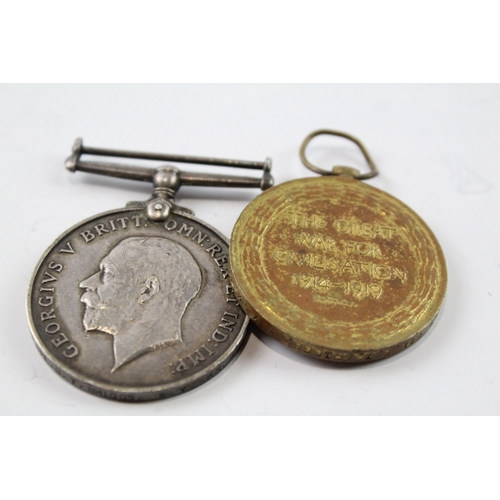 379 - WW1 Medal Pair 51909 Cpl G.T. Briggs W. Yorks Regt