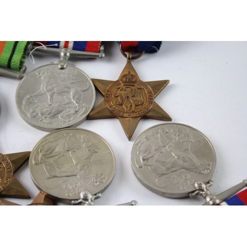 381 - WW2 Medals Inc War, Defence, 1939-45 Stars, Etc x 10