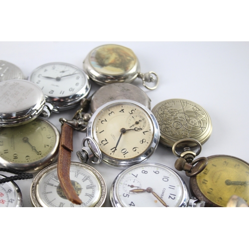 414 - Job Lot Assorted Vintage/Modern Pocket Watches Mechanical/ Quartz UNTESTED