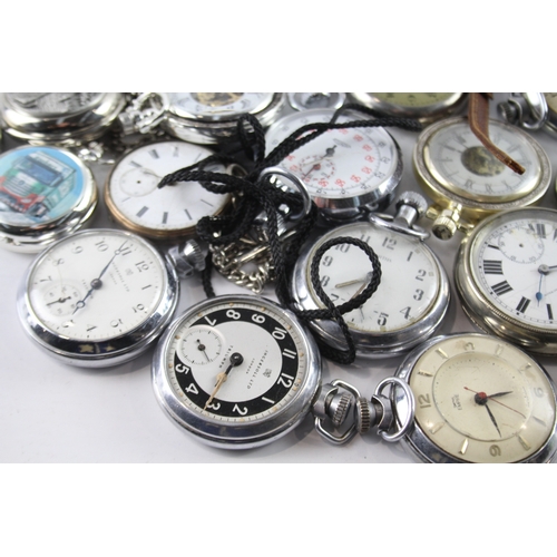 414 - Job Lot Assorted Vintage/Modern Pocket Watches Mechanical/ Quartz UNTESTED