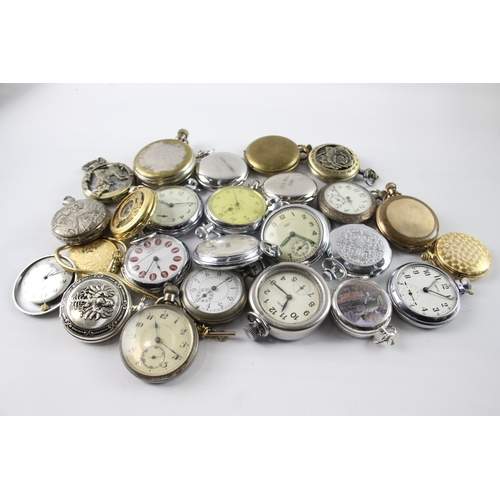 416 - Job Lot Assorted Vintage/Modern Pocket Watches Mechanical/ Quartz UNTESTED