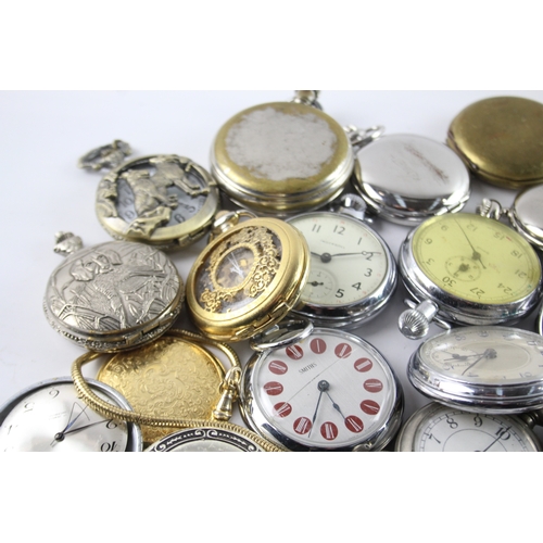 416 - Job Lot Assorted Vintage/Modern Pocket Watches Mechanical/ Quartz UNTESTED