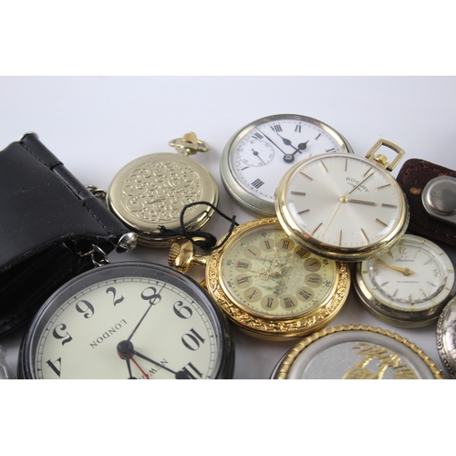 417 - Job Lot Assorted Vintage/Modern Pocket Watches Mechanical/ Quartz UNTESTED