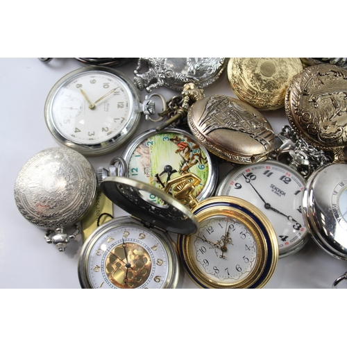 420 - Job Lot Assorted Vintage/Modern Pocket Watches Mechanical/ Quartz UNTESTED