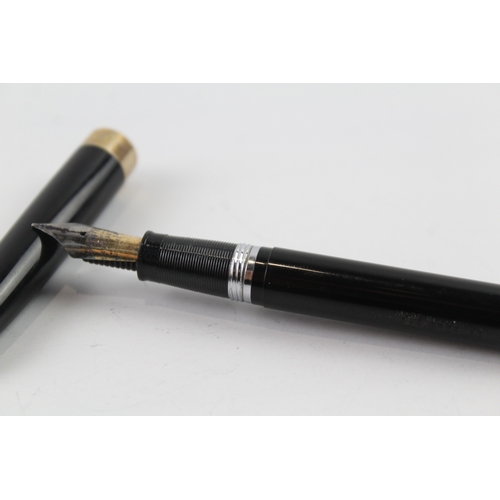 435 - Vintage Sheaffer Snorkel Black Fountain Pen w/ 14ct Gold Nib WRITING