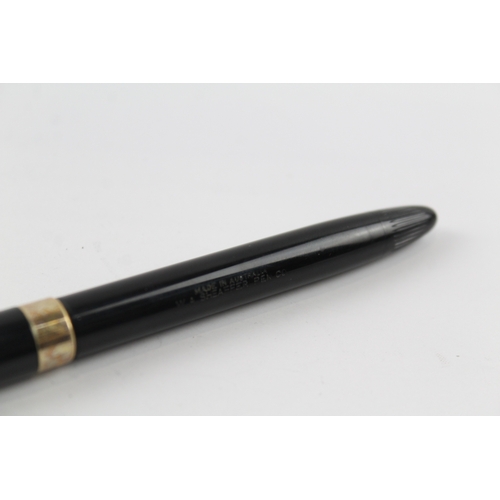 435 - Vintage Sheaffer Snorkel Black Fountain Pen w/ 14ct Gold Nib WRITING