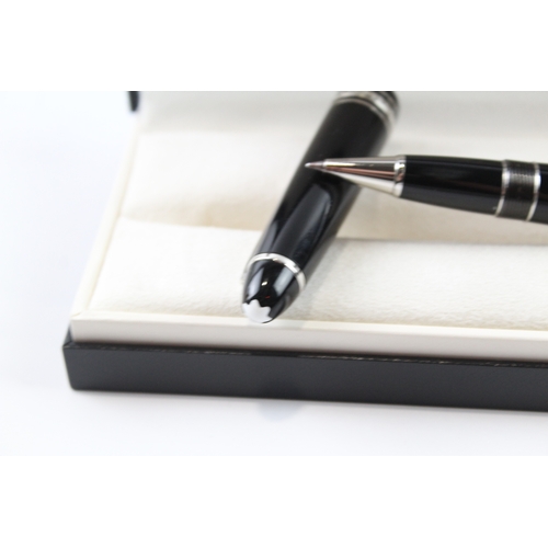 450 - Montblanc Meisterstuck Black Rollerball Pen In Original Box IC2507650