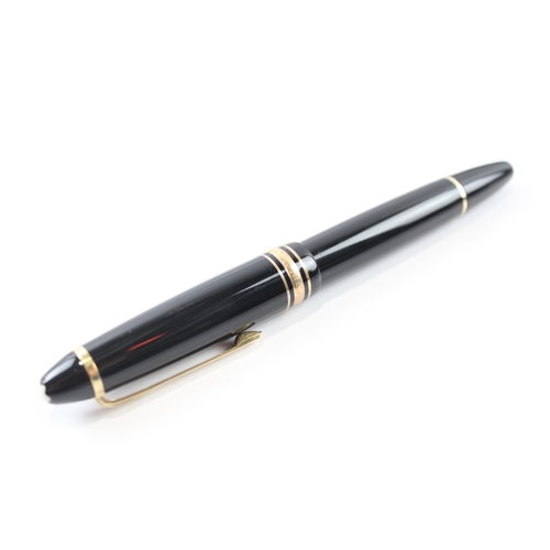 451 - Vintage Montblanc Meisterstuck No.146 Black Fountain Pen w/ 14ct Nib WRITING