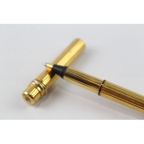 452 - Vintage Must De CARTIER Gold Plated Rollerball Pen - 493197