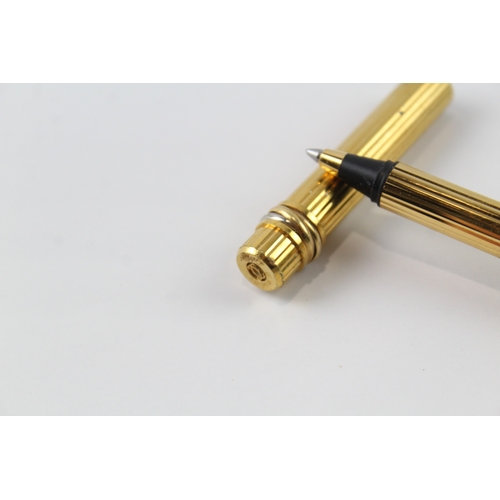 452 - Vintage Must De CARTIER Gold Plated Rollerball Pen - 493197