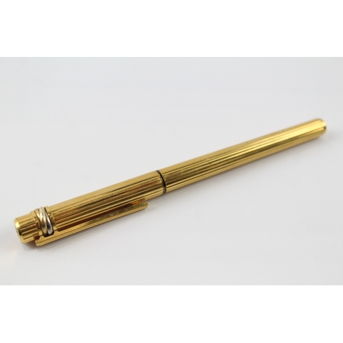 452 - Vintage Must De CARTIER Gold Plated Rollerball Pen - 493197