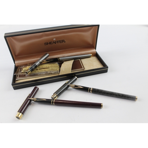 454 - 2 x Vintage Sheaffer Lady Fountain Pens w/ 14ct Gold Nibs WRITING Inc Boxed Etc