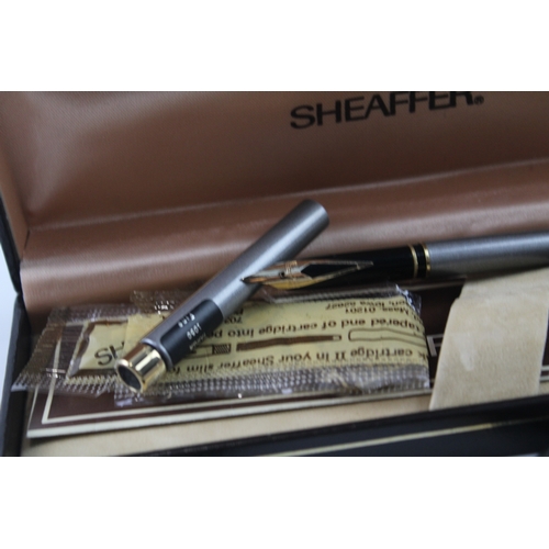 454 - 2 x Vintage Sheaffer Lady Fountain Pens w/ 14ct Gold Nibs WRITING Inc Boxed Etc