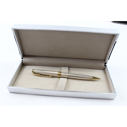 458 - PARKER Sonnet .925 Sterling Silver Ballpoint Pen / Biro WRITING Boxed 28g