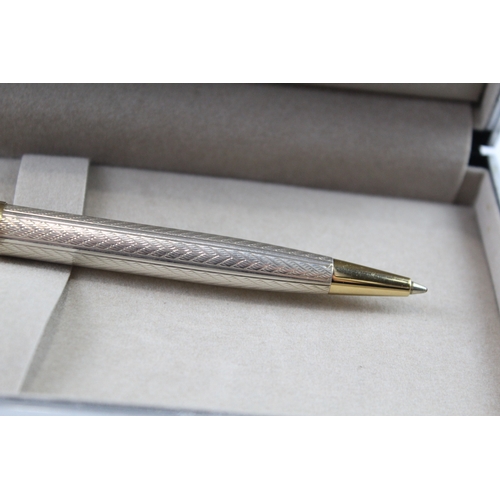 458 - PARKER Sonnet .925 Sterling Silver Ballpoint Pen / Biro WRITING Boxed 28g