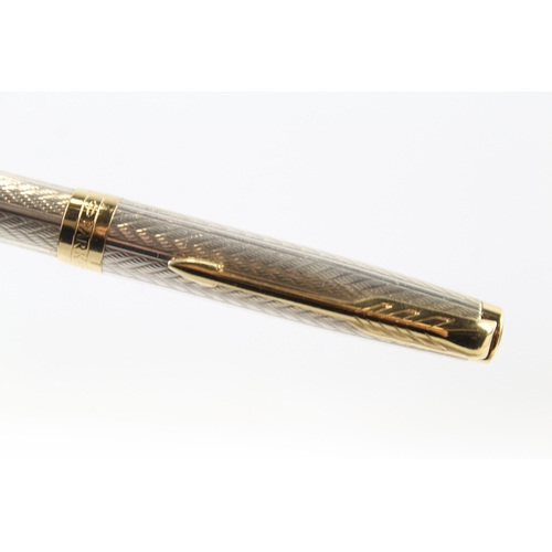 458 - PARKER Sonnet .925 Sterling Silver Ballpoint Pen / Biro WRITING Boxed 28g