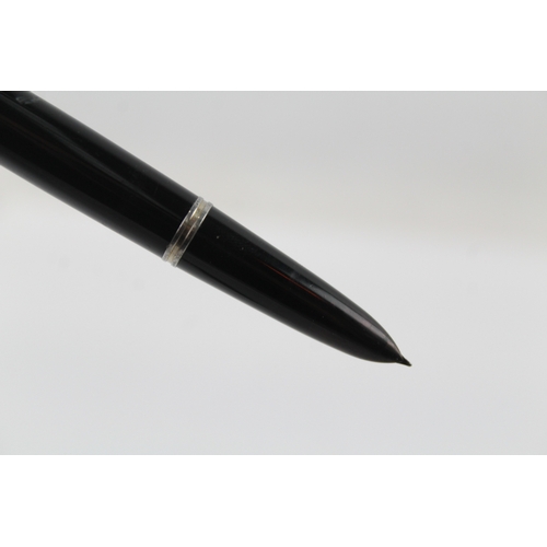 459 - Vintage Parker 51 Black Fountain Pen w/ 14ct Gold Nib, .925 Sterling Cap Etc