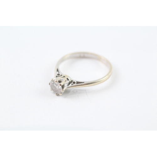 173 - 18ct gold diamond solitaire ring (2.3g) Size N