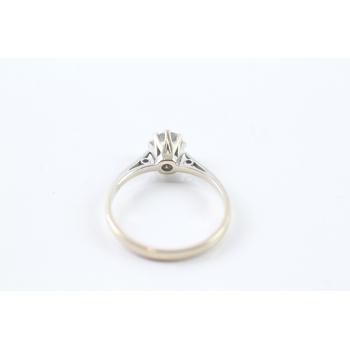 173 - 18ct gold diamond solitaire ring (2.3g) Size N