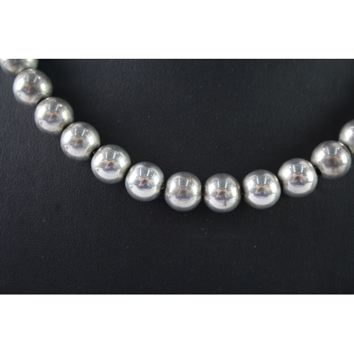 296 - Tiffany & Co Sterling Silver Beaded Necklace 47g